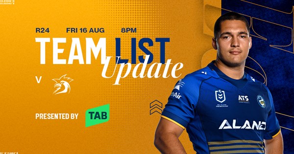 NRL Team List Update: Round 24