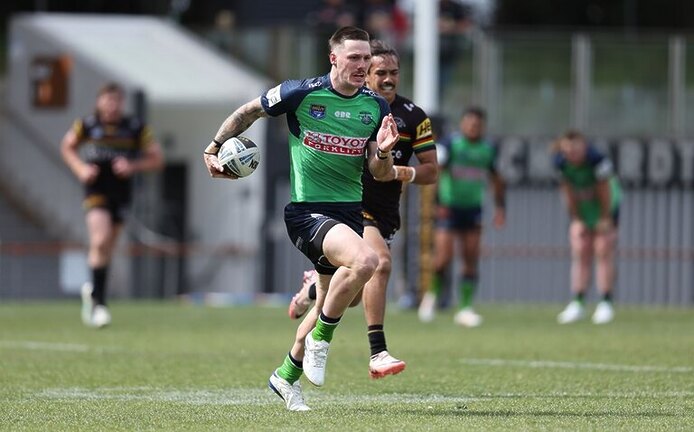 Canberra Raiders centre James Schiller. Photo: Bryden Sharp