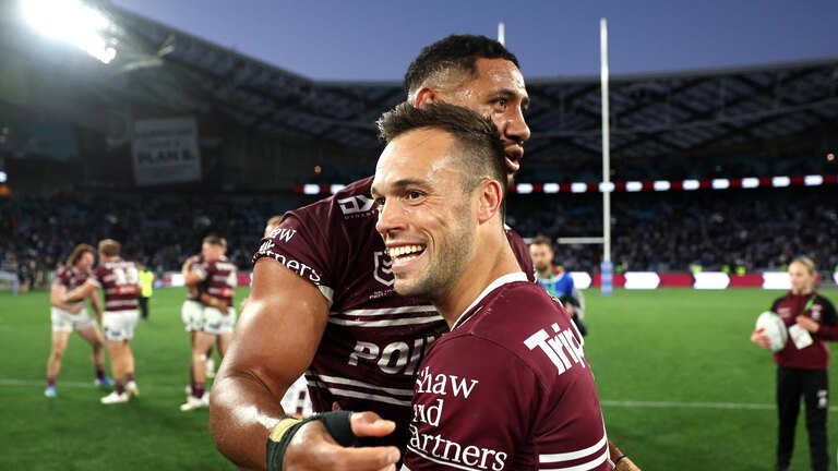 Luke Brooks was all smiles after winning the biggest game of his career. Picture: Cameron Spencer/Getty Images