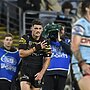 Nathan Cleary was in pain after making a tackle on Saturday night, but he’s been cleared to play in the grand final. Picture: NRL Images.