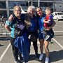 Footy family: Shanice Parker with her mum Danielle, her nana Michelle and son Jakari.