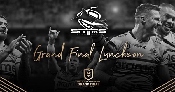 Book now for 47th annual Sharks Grand Final Luncheon