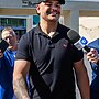 Latrell Mitchell leaves the South Sydney Rabbitohs HQ, at the Heffron Centre, Maroubra, today, after fronting the board. Picture: Justin Lloyd.