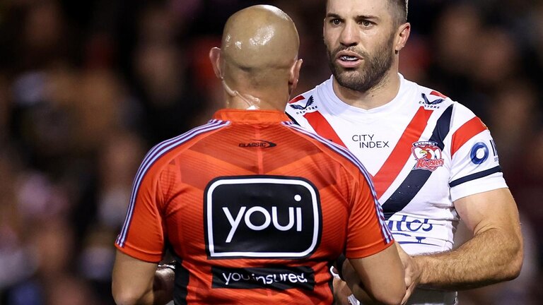 NRL football boss Graham Annesley backs referee’s forward pass call which denied the Roosters a crucial try against Penrith