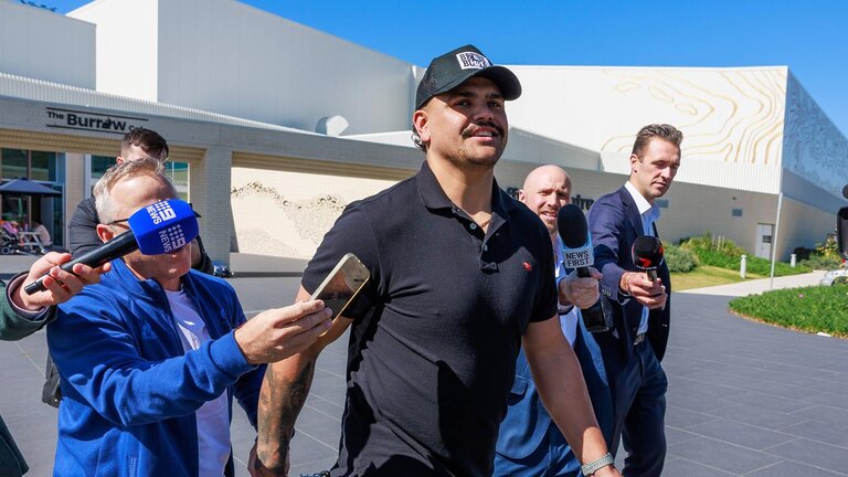 Latrell Mitchell had to front the South Sydney board after the white-powder incident Picture: Justin Lloyd