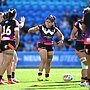 Wests Tigers in their Women in League Round jersey