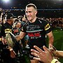 Mitch Kenny celebrates last year's grand final win against the Broncos.