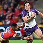 Jack Howarth has become Storm’s starting centre in the 2024 premiership push. Picture: Bradley Kanaris/Getty Images