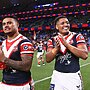 The Roosters are into the preliminary final after their forwards dominated Manly’s pack. Picture: Jason McCawley/Getty Images