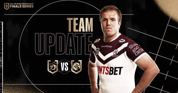 Finals Week 2 Team Update: Sea Eagles vs Roosters