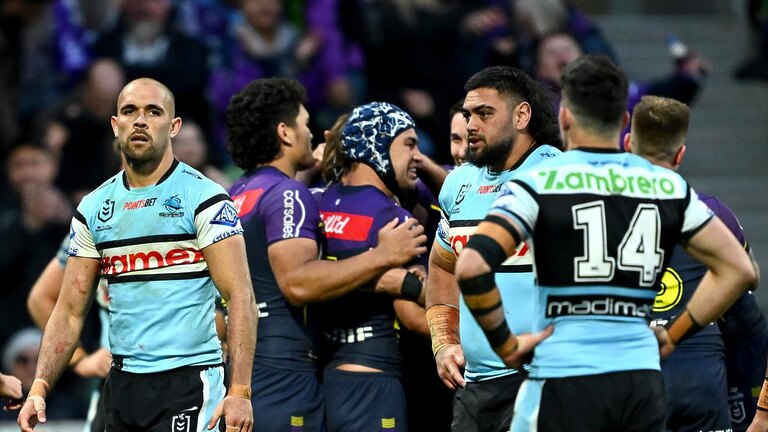 Sharks sink as Storm makes haunting NRL mark