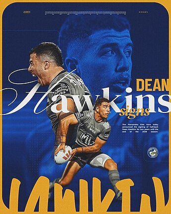 Dean Hawkins to join Eels in 2025