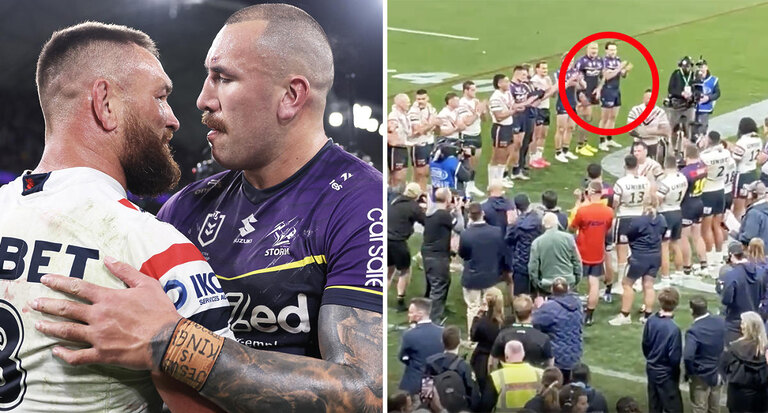 Nelson Asofa-Solomona to miss NRL grand final as fans erupt over Storm act towards Roosters players