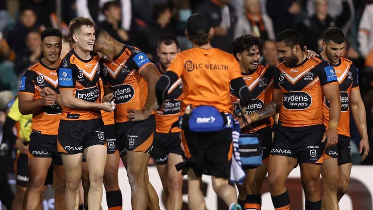 The Wests Tigers have found form ahead of their game against the Eels as both teams fight to avoid the wooden spoon. Picture: Jason McCawley/Getty Images