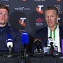 Harry Grant and Craig Bellamy in the post-game press conference.