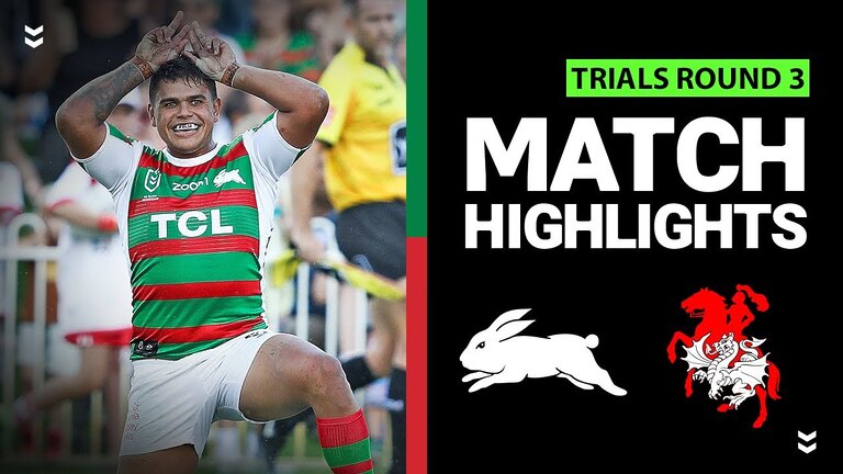 Exciting Dragons vs Rabbitohs Highlights | NRL Pre-Season Trial