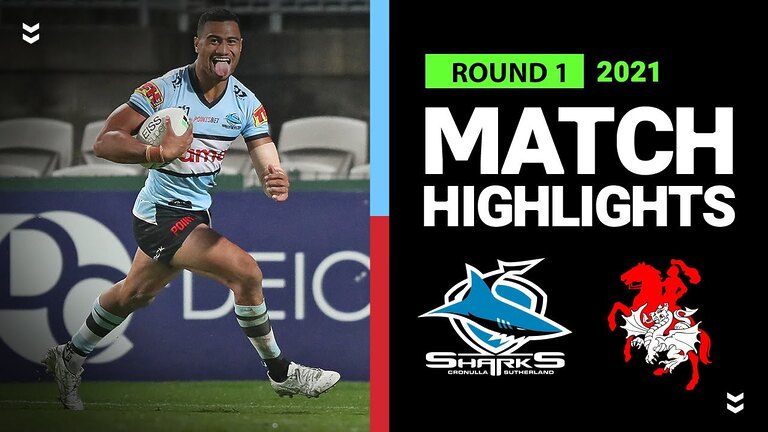 Dragons v Sharks Match Highlights | Round 1 2021 | Telstra Premiership | NRL