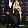 Herbie Farnworth and Lily Pickles on the red carpet for the 2024 Dally M Awards held at Royal Randwick Racecourse. Picture: Jonathan Ng