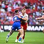 Oryn Keeley in action for the Dolphins against his former club Newcastle.