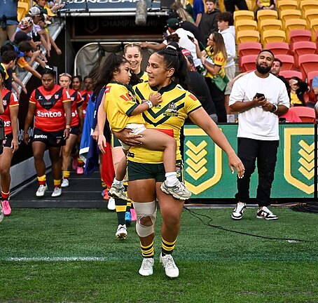 Simaima Taufa played her 15th game for Australia in last week's victory over Papua New Guinea.