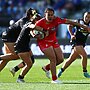 Dannii Perese in action for Tonga against the Kiwi Ferns in 2023.