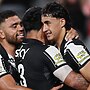 Casey McLean announced himself as a future superstar with four tries on debut for New Zealand. Picture: Matt King/Getty Images