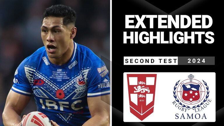 International Rugby League | England v Toa Samoa | Extended Highlights | Second Test