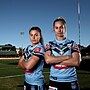 Jessica Sergis and captain Kezie Apps at the NSW Women's Blues captain's run at North Sydney oval ahead of tomorrow's State of Origin match against Queensland. Picture. Phil Hillyard