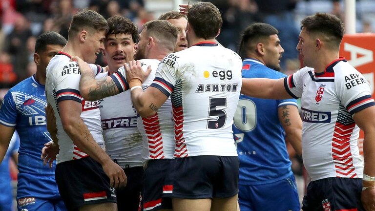 ‘We think it’s good for our team’: Samoa to double down on pre-game fireworks after epic clash against England