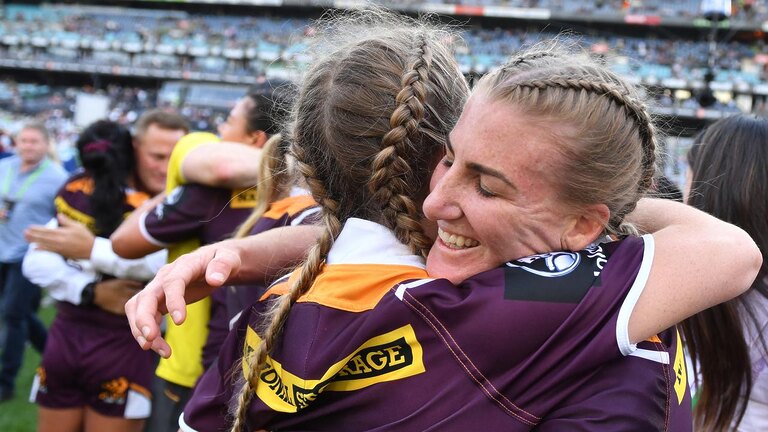 Ali Brigginshaw is confident Tarryn Aiken will do the No.7 jersey proud long after she’s retired. Picture: AAP Image/Dean Lewins