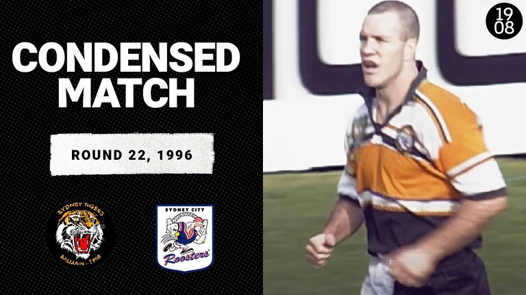 Sydney Tigers v Sydney City Roosters | Round 22, 1996 | Condensed Match | NRL