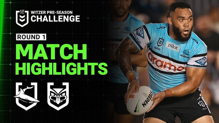 NRL Match Highlights 2025 | Sharks v Warriors | Pre-Season Week 1