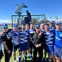 Nick Politis and Mark Bouris with the Greece NRL Nines team.