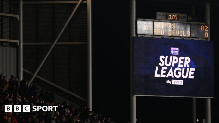 Scoreboard from Salford Red Devils' 82-0 defeat by St Helens