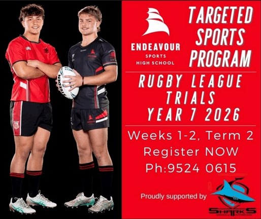 Trials for Year 7 Endeavour Sports HS rugby league program