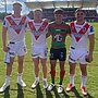 Gerringong juniors Hamish Stewart, Dylan Egan, Ashton Ward & Hayden Buchanan get together following the Dragons' Charity Shield victory (via @gerringonglions).