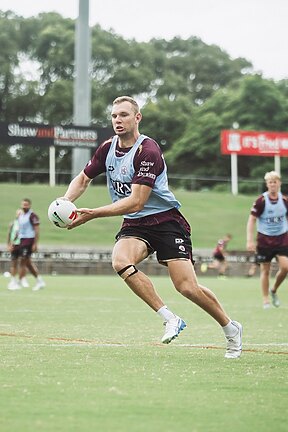 Tom Trbojevic at Manly training.