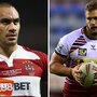 Wigan Warriors boss Matt Peet (left) with Tommy Leuluai (right)