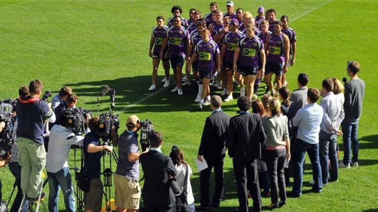 Craig Bellamy and his men present a united front at AAMI Park on April 24. 2010.