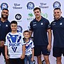 NRL squad members (L to R) Daniel Suluka-Fifita, Jack Todd and Luke Smith were on hand alongside Sitili Tupouniua as well as NRLW squad members Latisha Smythe and Waimarie Martin.