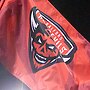 Picture by Allan McKenzie/SWpix.com - 23/02/2023 - Rugby League - Betfred Super League Round 2 - Salford Red Devils v Hull KR - AJ Bell Stadium, Salford, England - Salford mascots with flags.