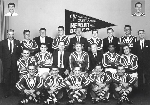 BRL First Grade Premiers 1965. Arthur Beetson (back row, fourth from the left), Kevin Yow Yeh (middle row, second from the right), and John Treeby (front row, centre).