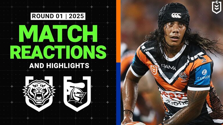 2025 NRL Match Reactions and Highlights | Wests Tigers v Knights | Round 1