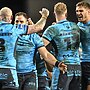 Hull FC players celebrate after the Betfred Challenge Cup win over Wigan