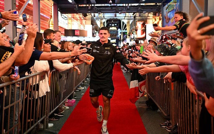 Nathan Cleary believes the atmosphere at the NRL Fan Fest in Vegas would be hard to top.