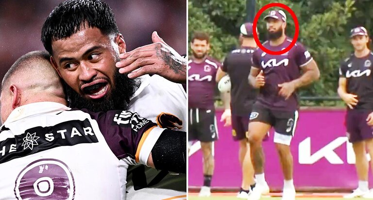 Truth comes to light after Payne Haas spotted in worrying development at Broncos training