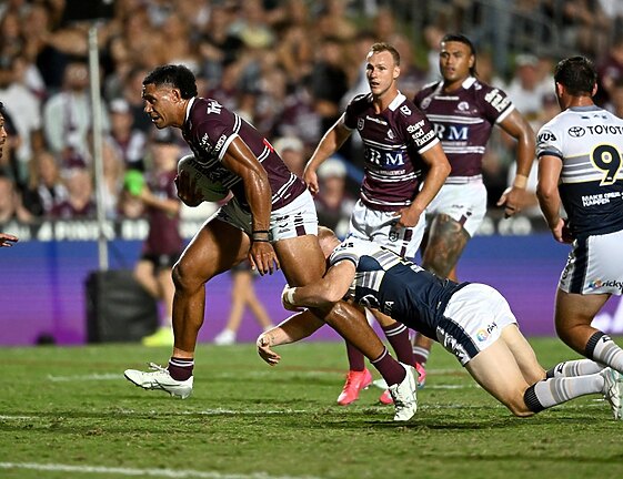 Paseka on the charge against the Cowboys in Round 1