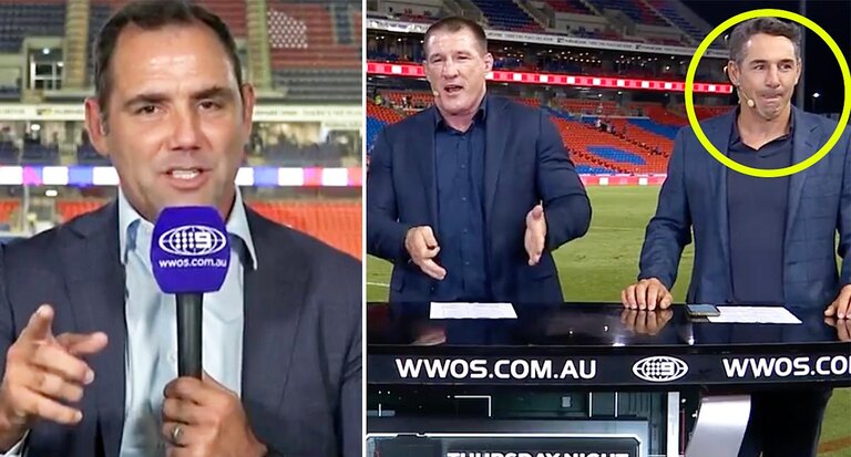 Billy Slater captured in hilarious reaction as Cameron Smith throws Paul Gallen under the bus