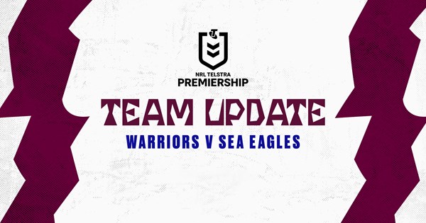 Team Update: NRL Round 2 vs Warriors