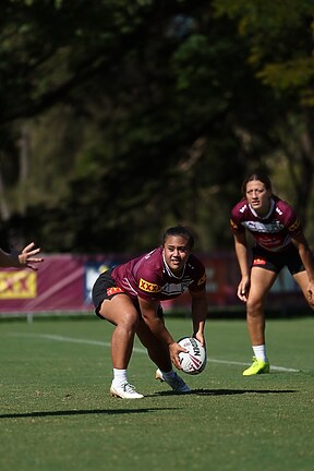 Destiny Brill trains with the Maroons.